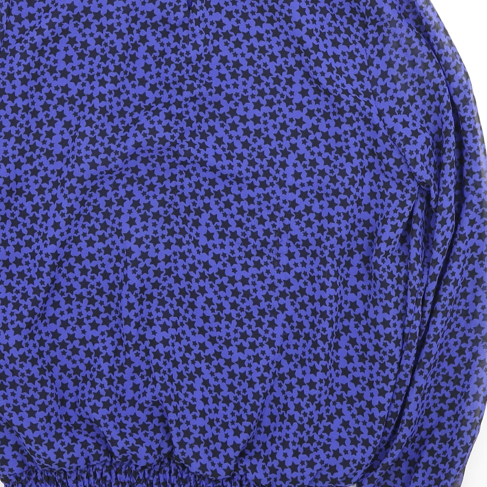 Womens UK Size 12 Wallis Blue Basic Blouse