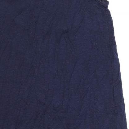 AKH Womens Blue Floral Polyester Slip Dress One Size Square Neck Pullover