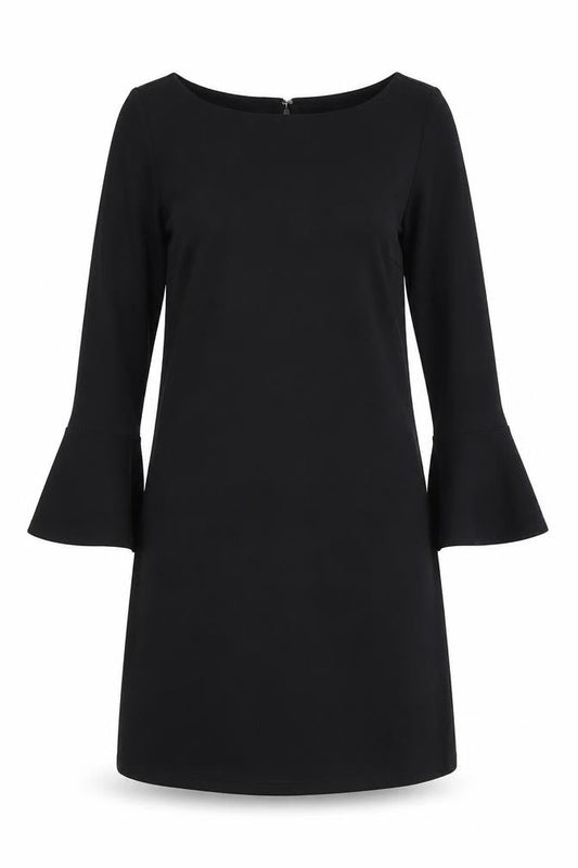 Gap Womens Black Polyester A-Line Size XS Boat Neck Zip