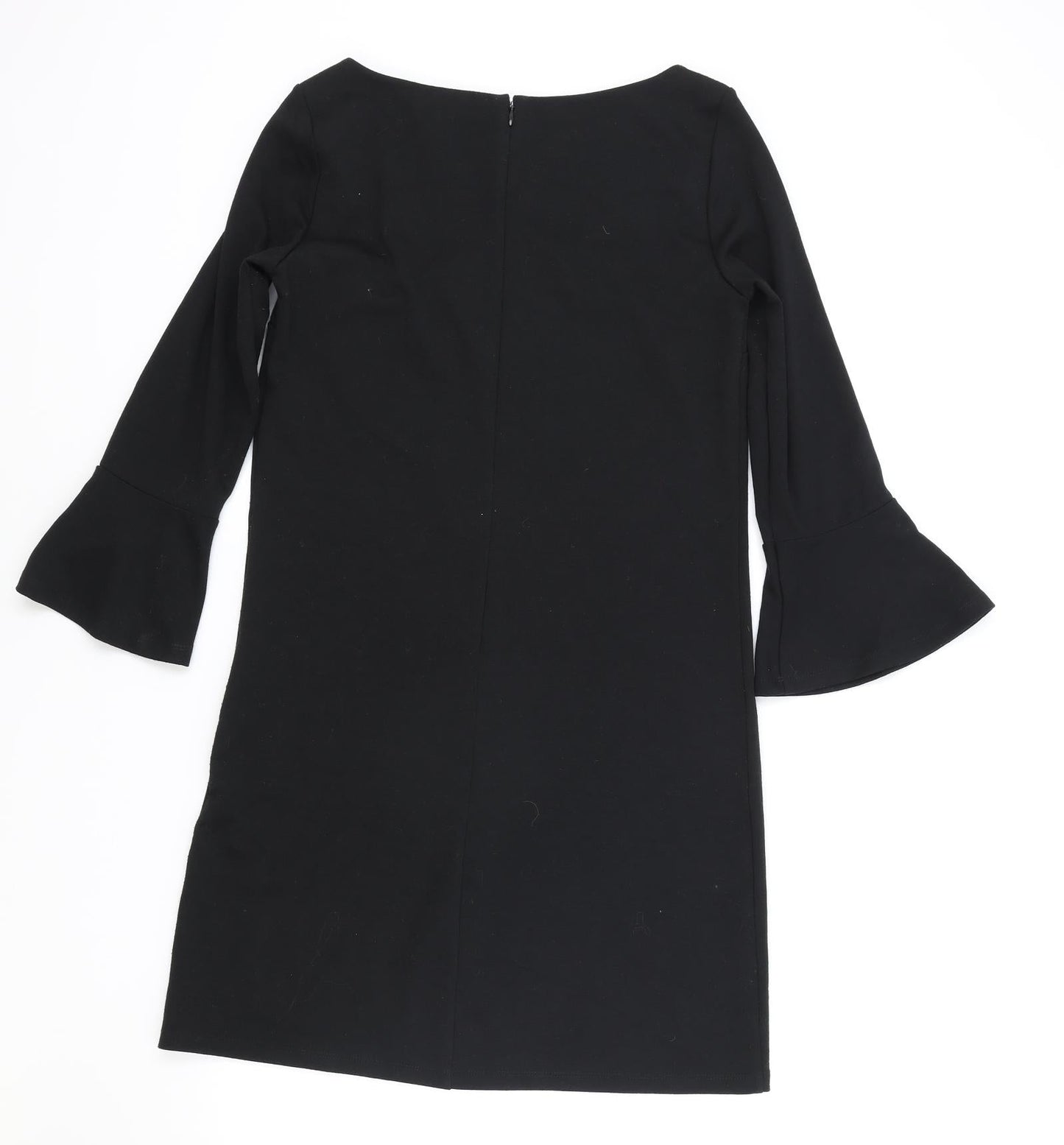 Gap Womens Black Polyester A-Line Size XS Boat Neck Zip