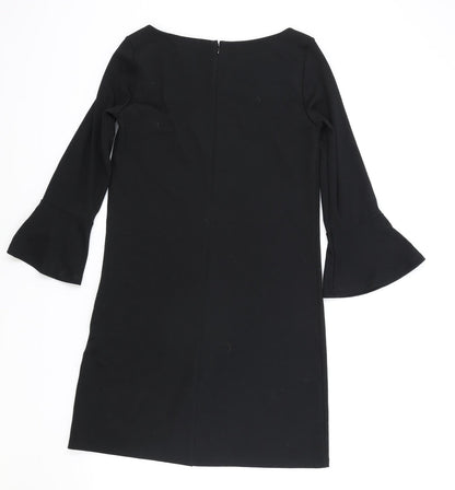 Gap Womens Black Polyester A-Line Size XS Boat Neck Zip