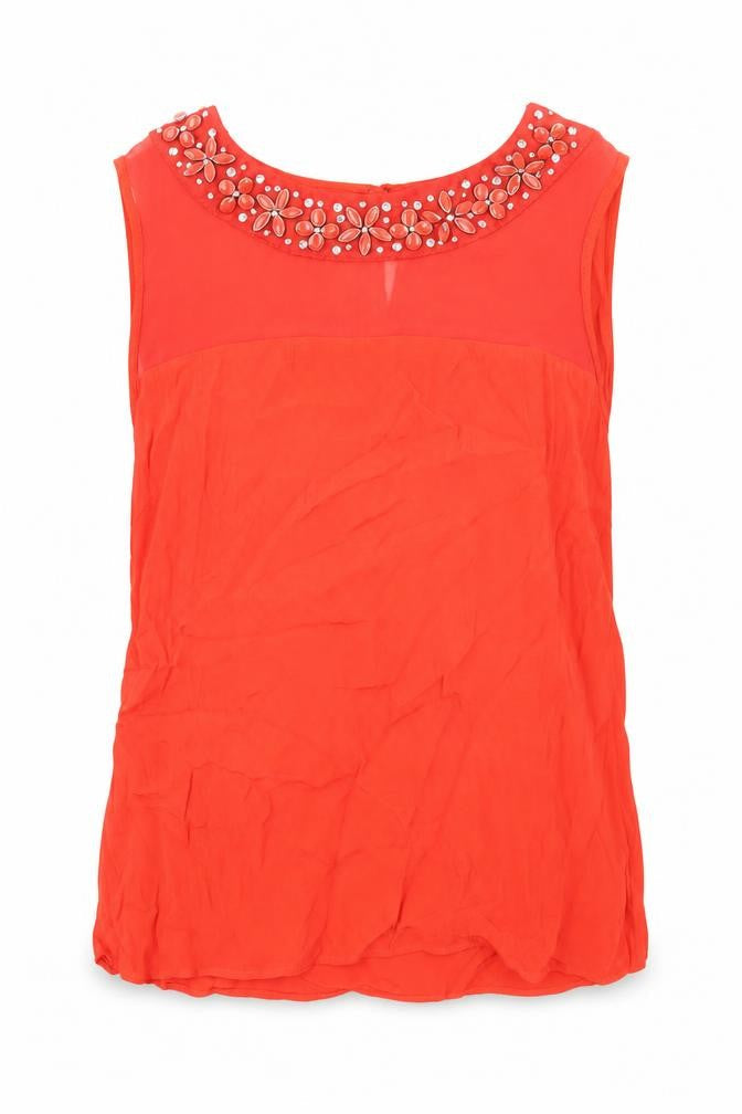 Womens UK Size 12 F&F Red Basic Tank