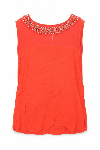 Womens UK Size 12 F&F Red Basic Tank