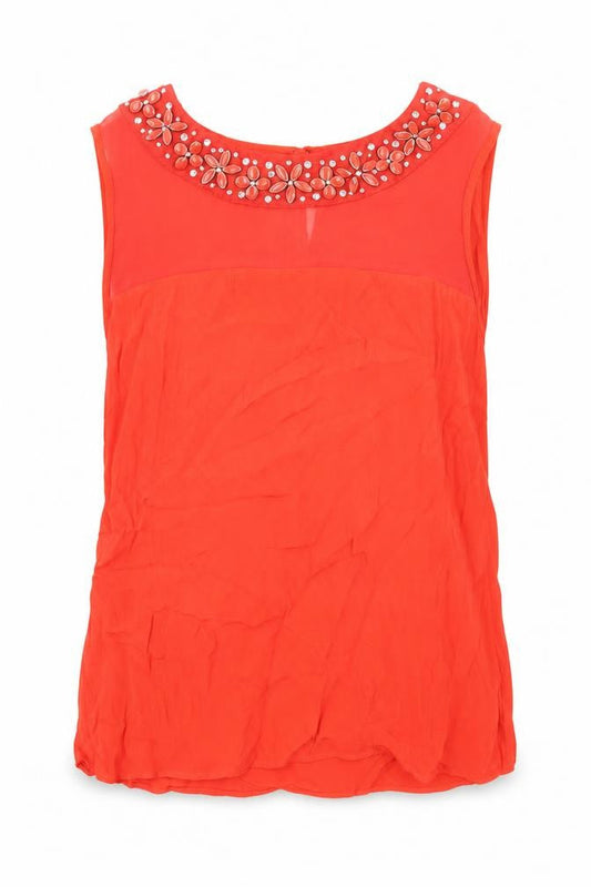 Womens UK Size 12 F&F Red Basic Tank