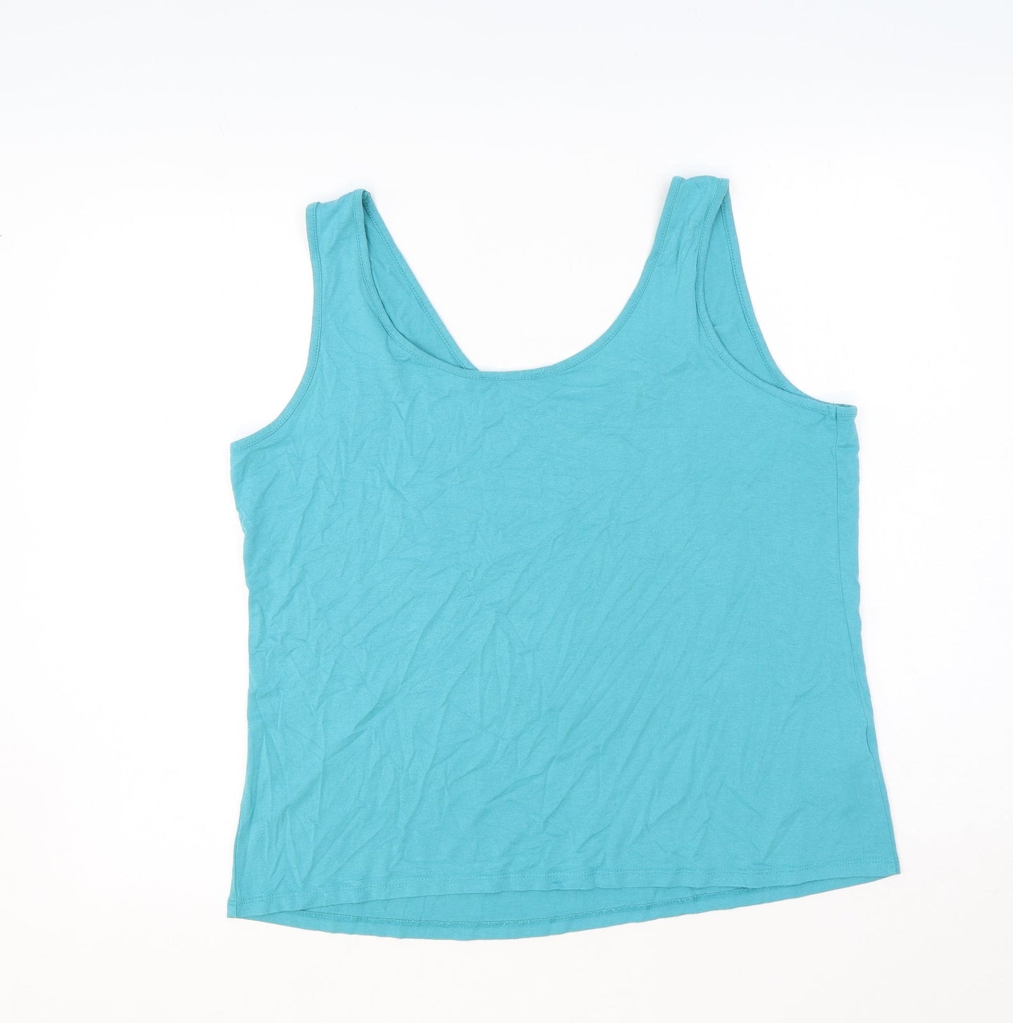 Womens UK Size 20 Per Una Green Basic Tank
