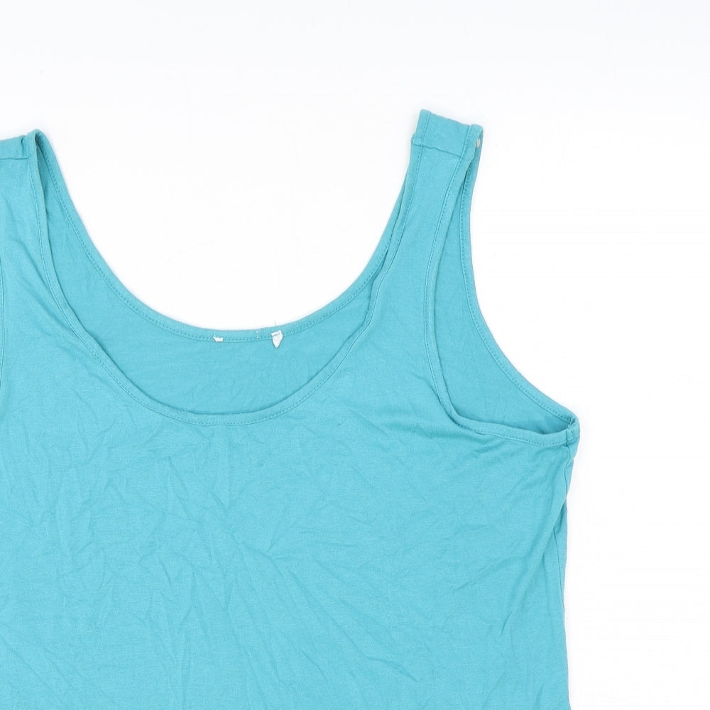 Womens UK Size 20 Per Una Green Basic Tank