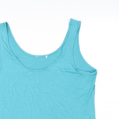 Womens UK Size 20 Per Una Green Basic Tank