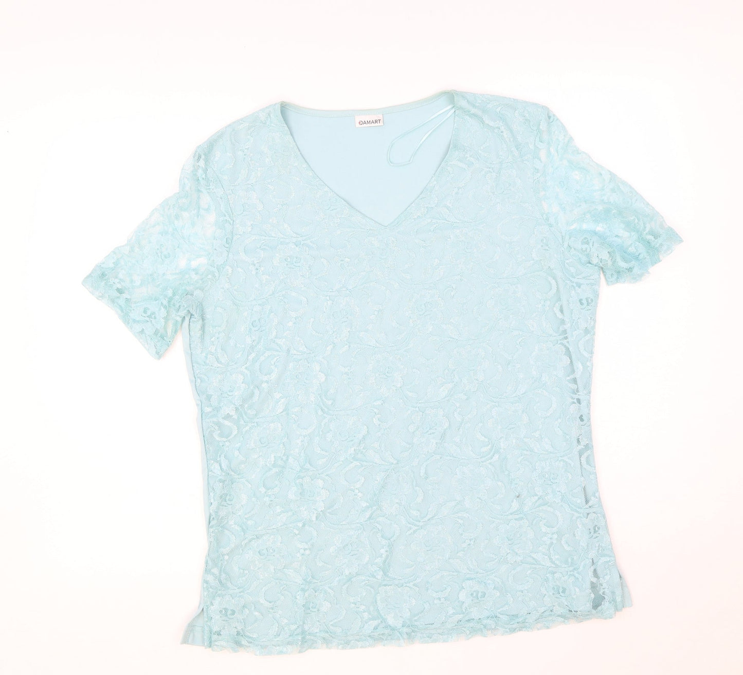 Womens UK Size M Damart Blue Basic T-Shirt