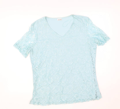 Womens UK Size M Damart Blue Basic T-Shirt