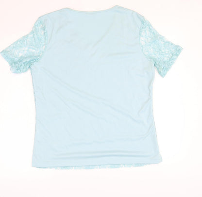 Womens UK Size M Damart Blue Basic T-Shirt