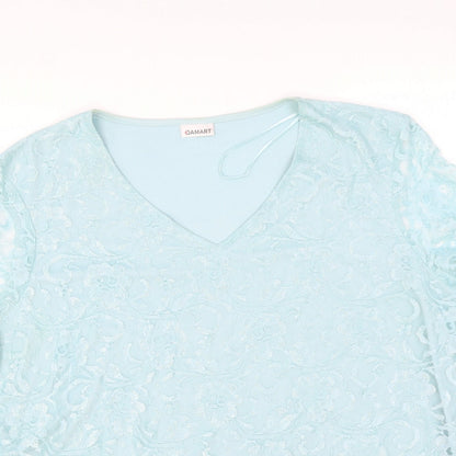 Womens UK Size M Damart Blue Basic T-Shirt