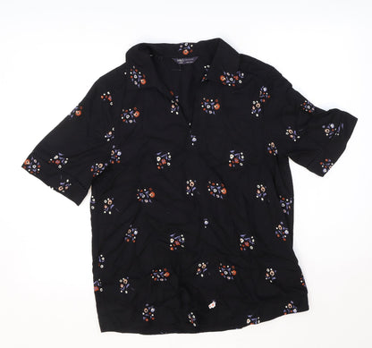 Womens UK Size 8 Marks and Spencer Black Basic Blouse