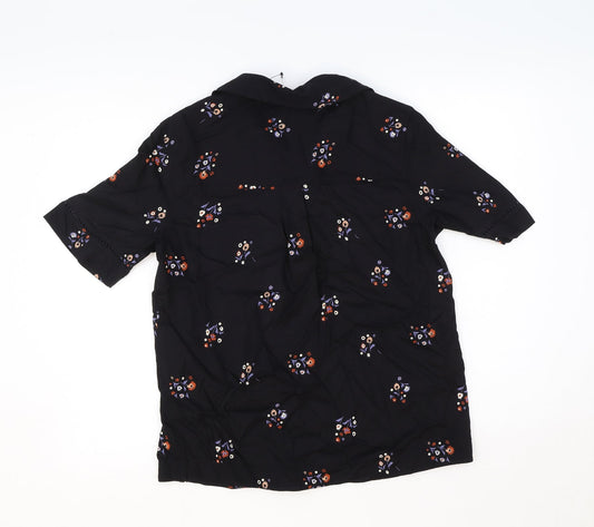 Womens UK Size 8 Marks and Spencer Black Basic Blouse