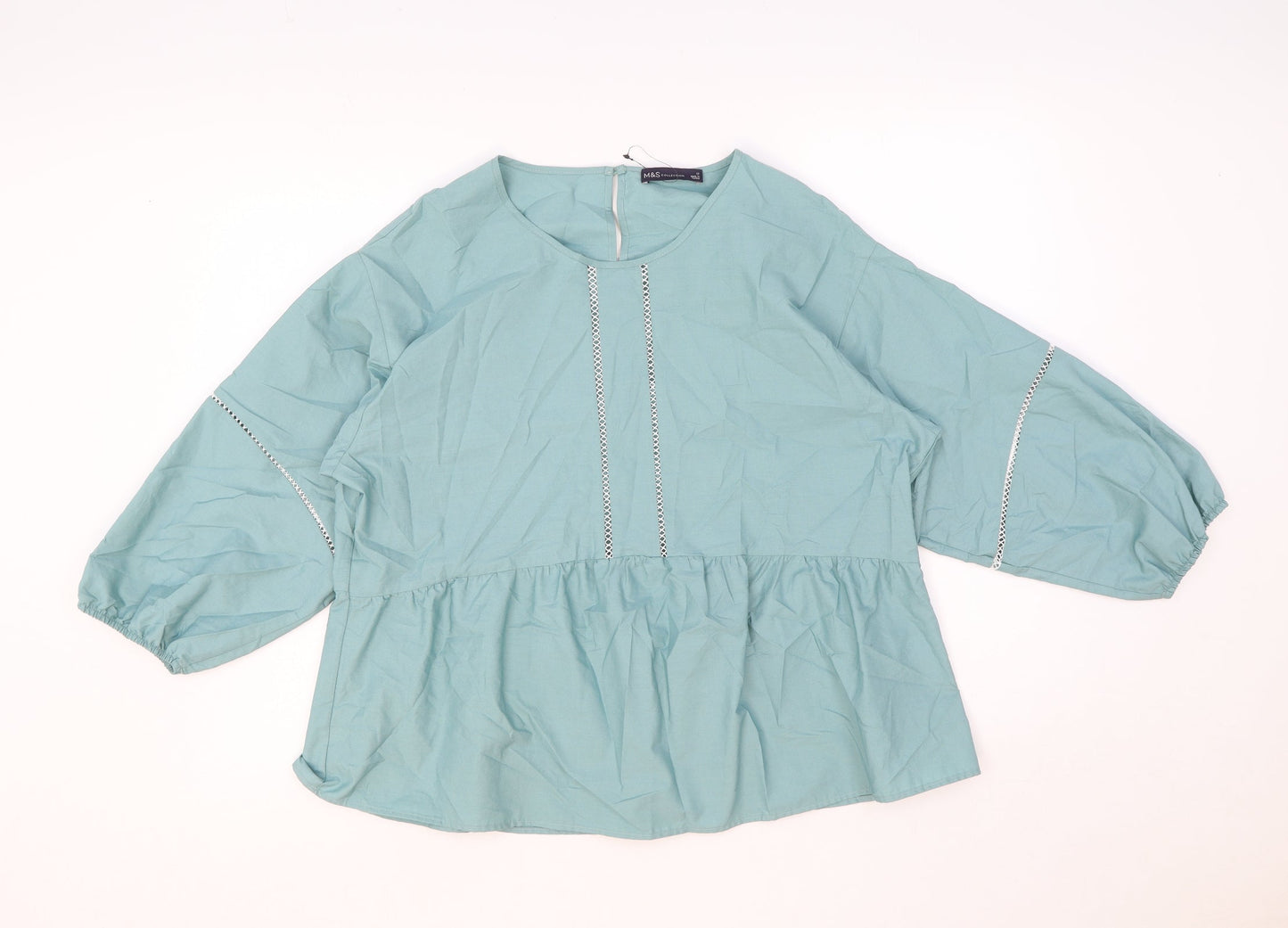 Womens UK Size 12 Marks and Spencer Green Basic Blouse