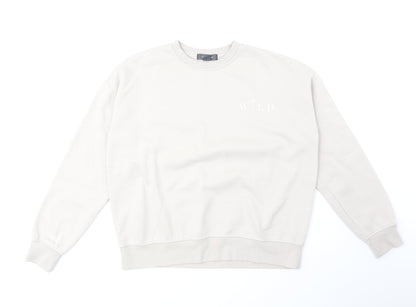 Primark Womens Beige Cotton Pullover Sweatshirt Size S Pullover - Wild