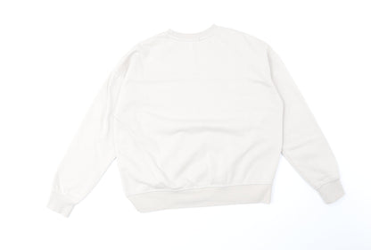Primark Womens Beige Cotton Pullover Sweatshirt Size S Pullover - Wild