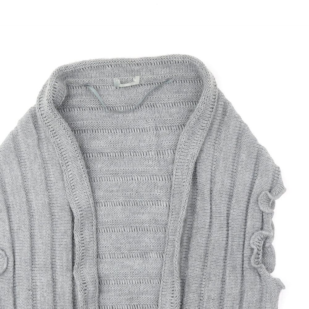 Womens UK Size M Preworn Grey Cardigan Jumper