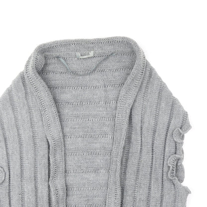 Womens UK Size M Preworn Grey Cardigan Jumper