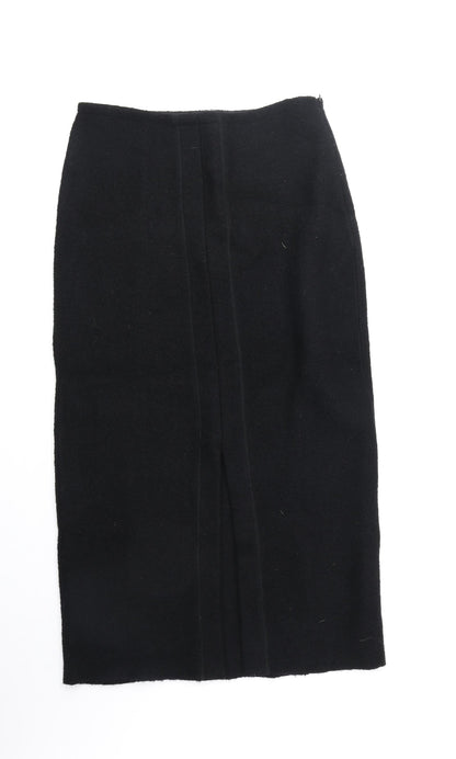 Platinum Womens Black Polyester Straight & Pencil Skirt Size 33 in Zip