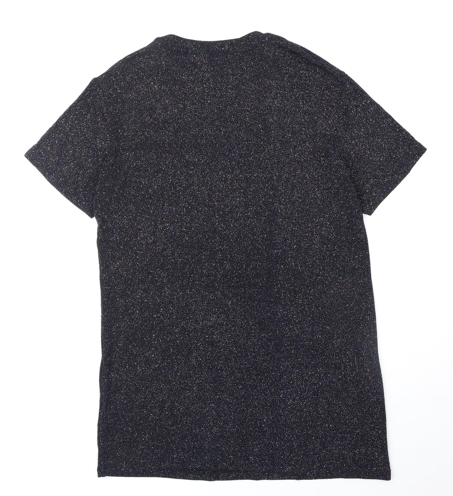 Divided Womens Blue Polyester T-Shirt Dress Size 6 Round Neck Pullover