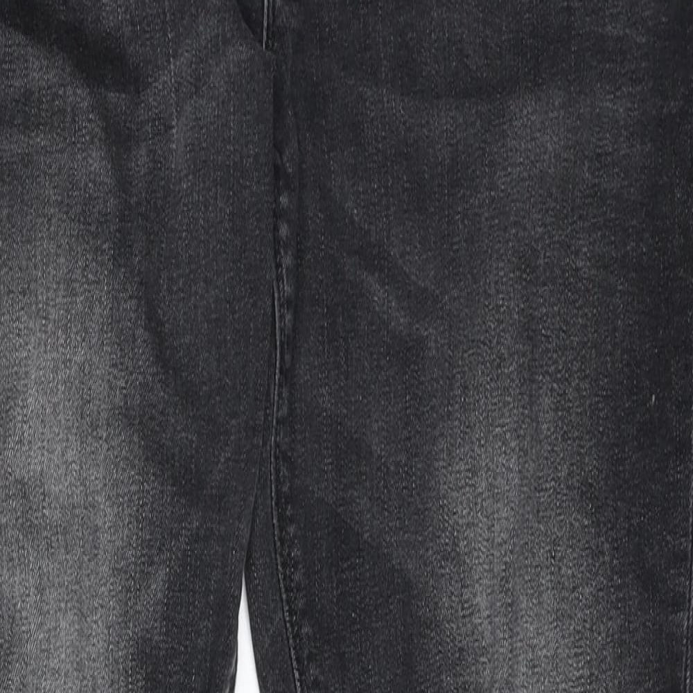 Mens UK Size 23 in River Island Regular Fit Skinny Grey Jeans