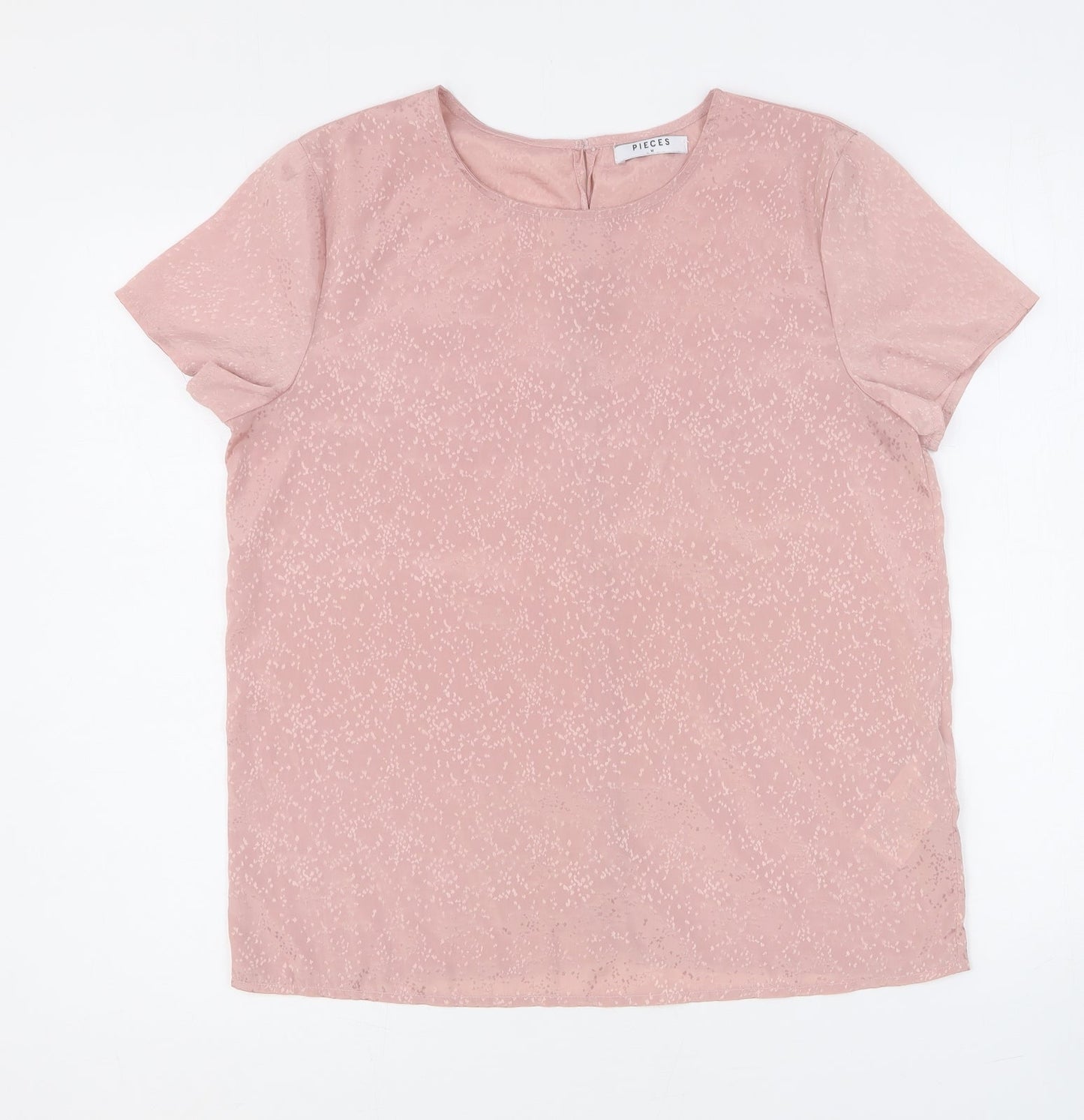 Womens UK Size M Pieces Pink Basic Blouse