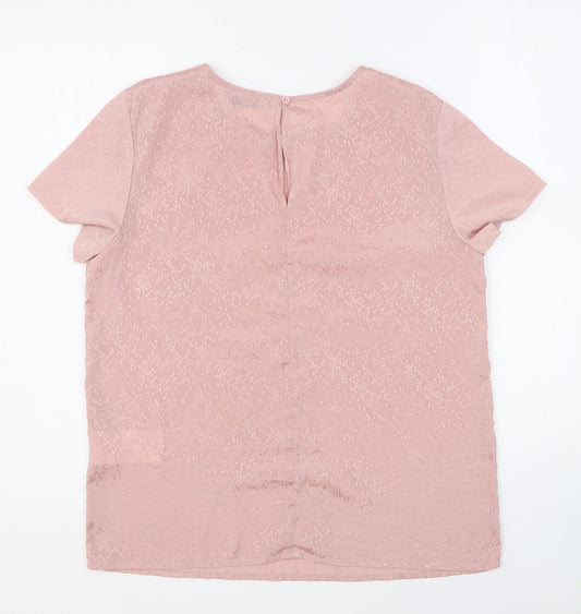Womens UK Size M Pieces Pink Basic Blouse