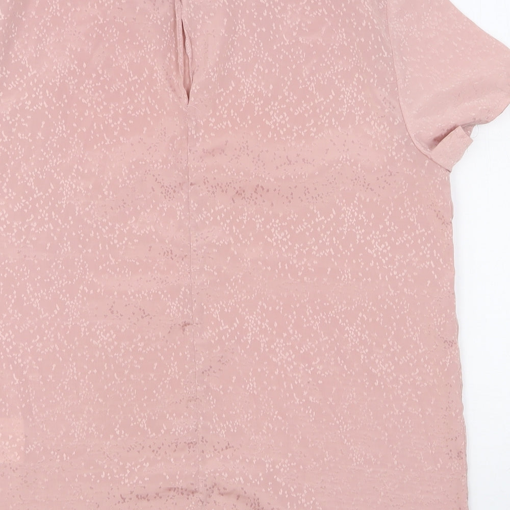 Womens UK Size M Pieces Pink Basic Blouse
