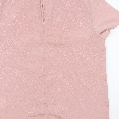 Womens UK Size M Pieces Pink Basic Blouse