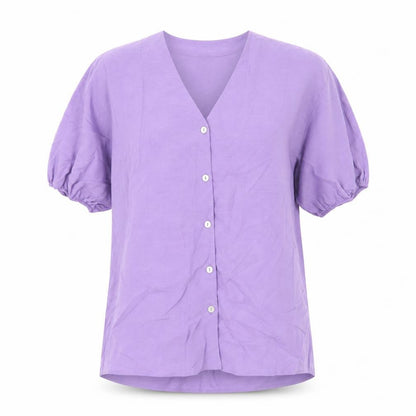 Womens UK Size 6 Autograph Purple Basic Button-Up