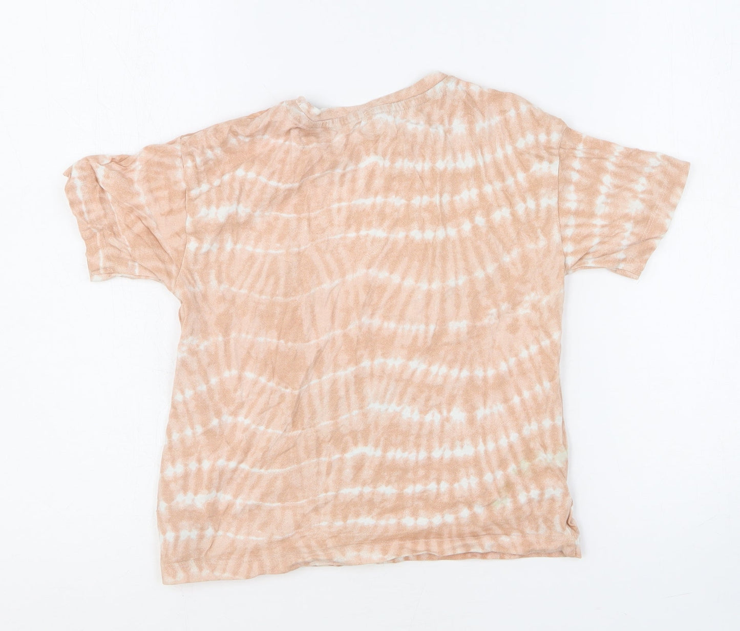 Primark Boys Orange Geometric 100% Cotton Basic T-Shirt Size 6-7 Years Round Neck Pullover - Make Today Great