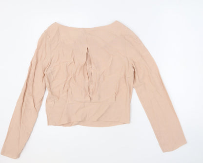 Womens UK Size 6 Limited Edition Pink Cropped Blouse