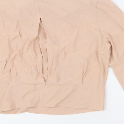 Womens UK Size 6 Limited Edition Pink Cropped Blouse