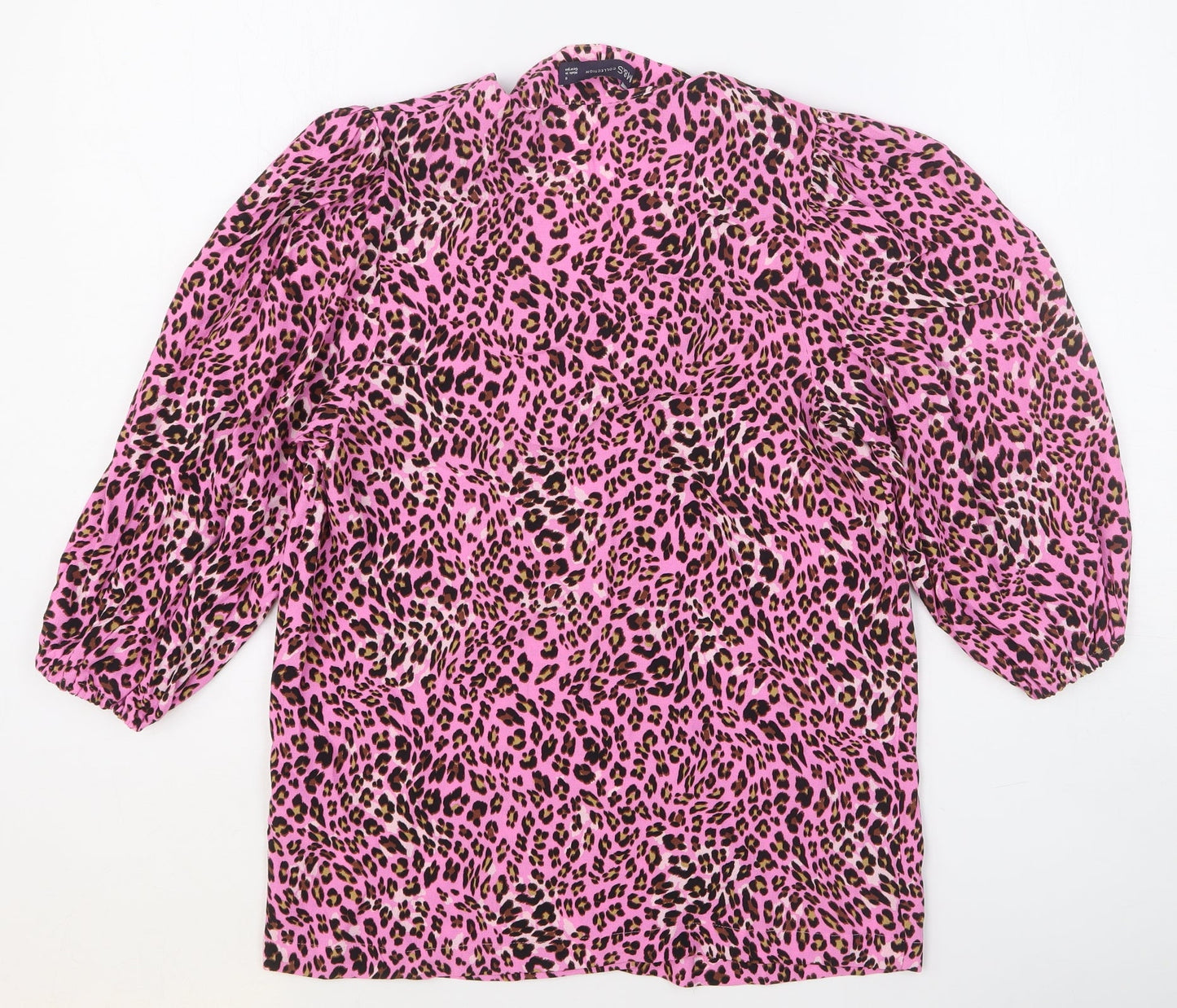 Womens UK Size 8 Marks and Spencer Pink Basic Button-Up