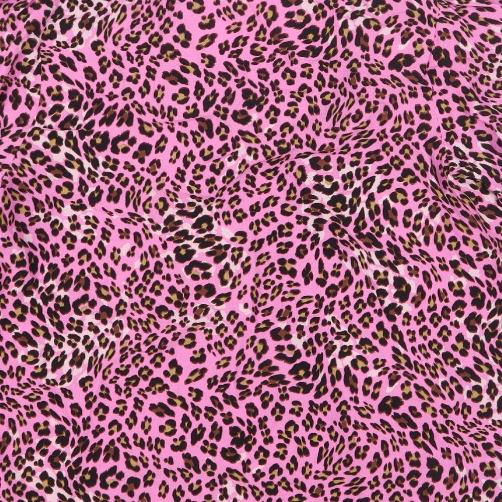 Womens UK Size 8 Marks and Spencer Pink Basic Button-Up