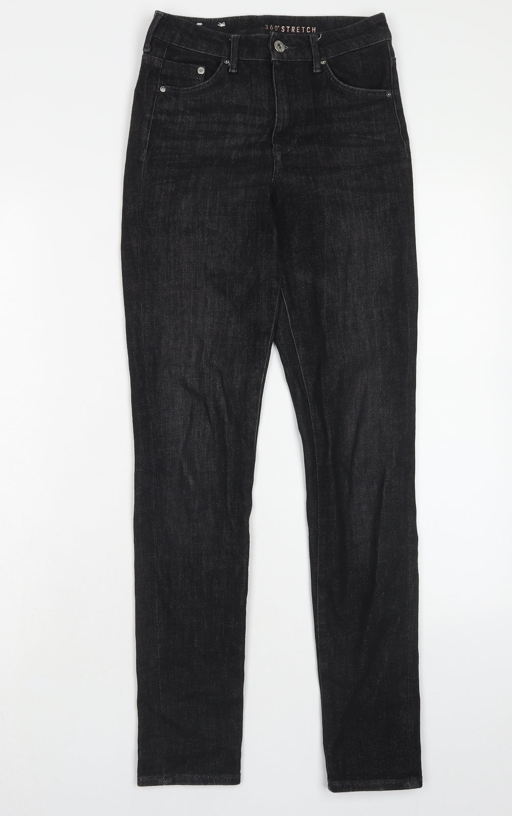 Womens UK Size 25 in H&M Regular Fit Skinny Black Jeans