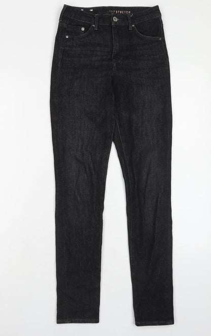 Womens UK Size 25 in H&M Regular Fit Skinny Black Jeans