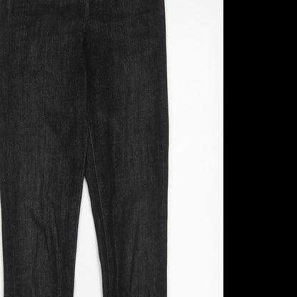 Womens UK Size 25 in H&M Regular Fit Skinny Black Jeans