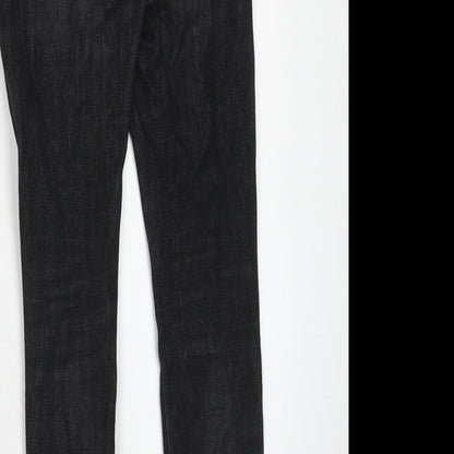Womens UK Size 25 in H&M Regular Fit Skinny Black Jeans