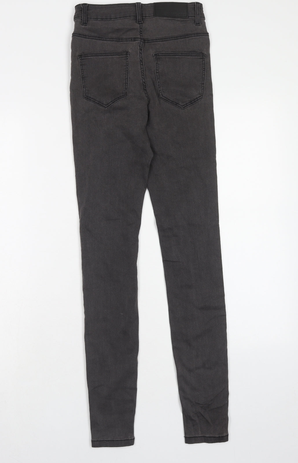 Noisy may Womens Grey Cotton Skinny Jeans Size 26 in L32 in Regular Zip