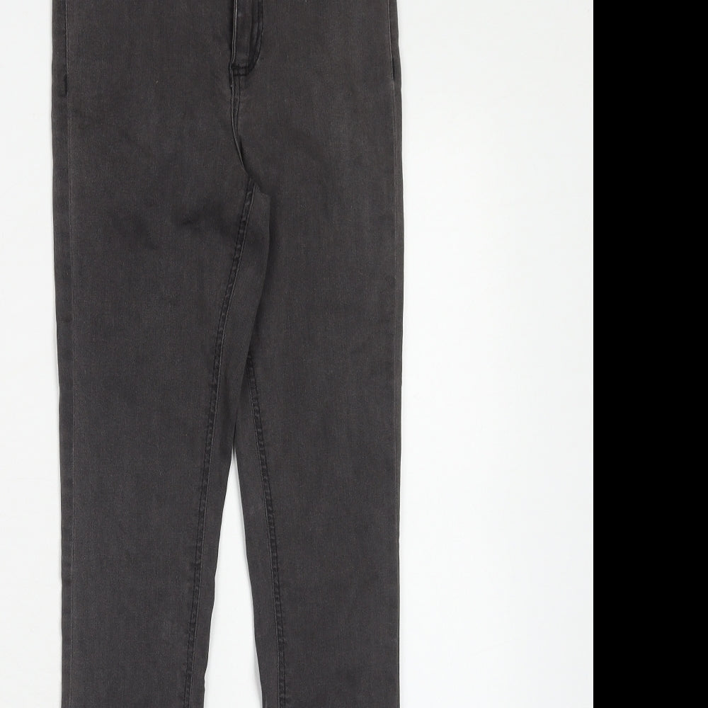 Noisy may Womens Grey Cotton Skinny Jeans Size 26 in L32 in Regular Zip