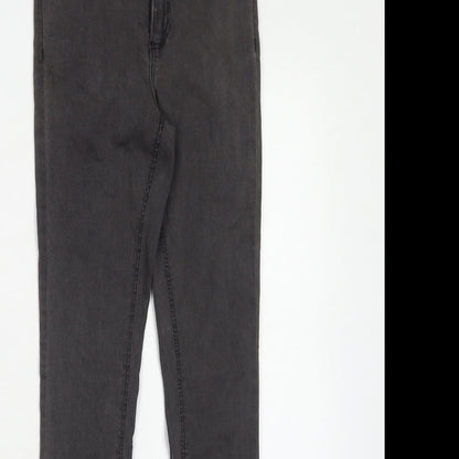 Noisy may Womens Grey Cotton Skinny Jeans Size 26 in L32 in Regular Zip