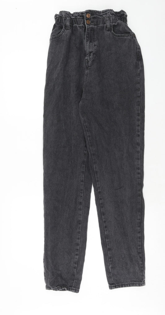 New Look Womens Black Cotton Skinny Jeans Size 10 Regular Zip