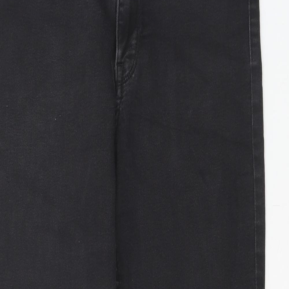 Womens UK Size 28 in H&M Regular Fit Straight Black Jeans