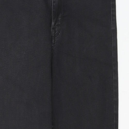 Womens UK Size 28 in H&M Regular Fit Straight Black Jeans