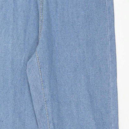 Boohoo Womens Blue Cotton Skinny Jeans Size 8 Regular Zip