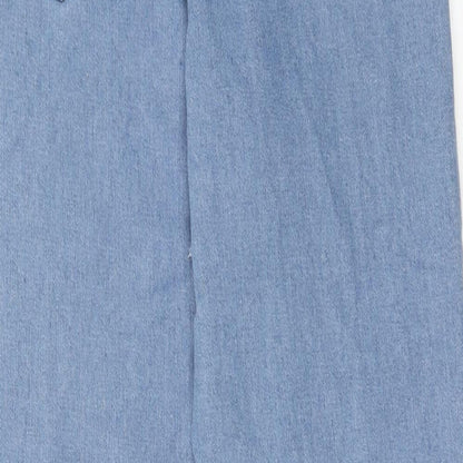 Boohoo Womens Blue Cotton Skinny Jeans Size 8 Regular Zip
