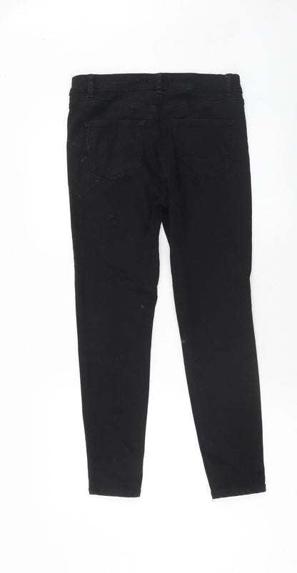 Denim & Co. Womens Black Cotton Skinny Jeans Size 12 L30 in Regular Zip