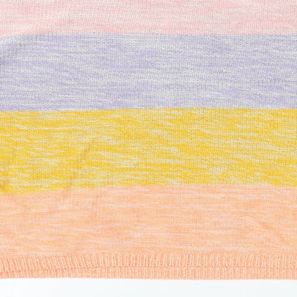 Primark Womens Multicoloured Round Neck Striped Acrylic Pullover Jumper Size XS
