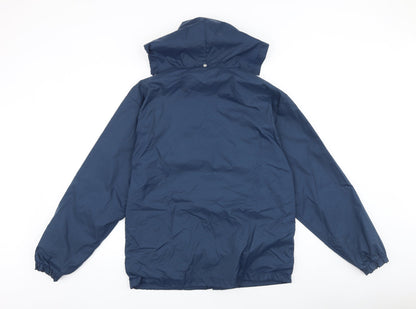 Mens UK Size S Fruit of the Loom Blue Windbreaker Coat